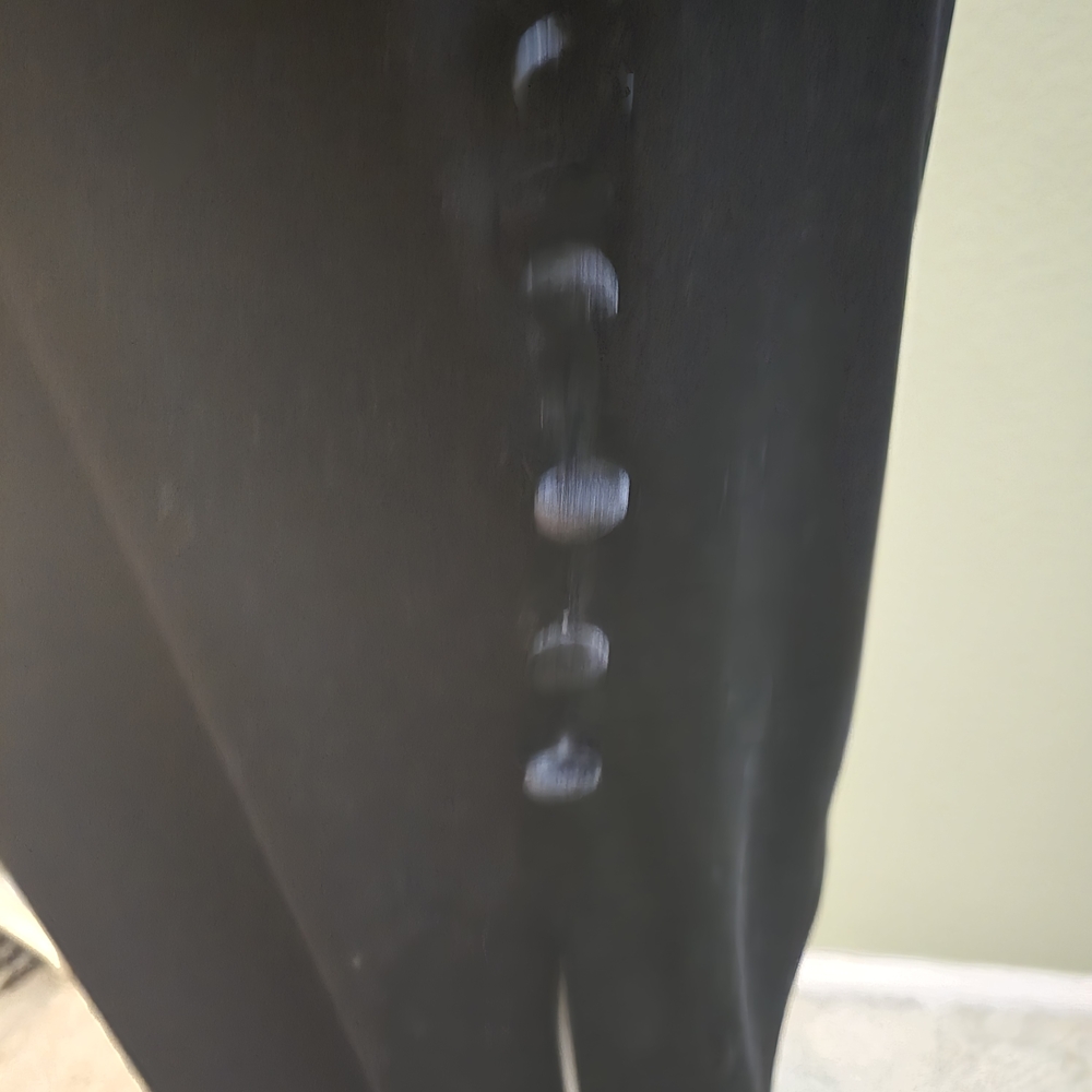 💝 2/$15 or 3/$20  Jacqueline Ferrar Elegant Black Women's Stretch Velvet Dress - Picture 4 of 9